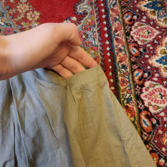 Odille A-Line Skirt Olive Green - Picture 2 of 3